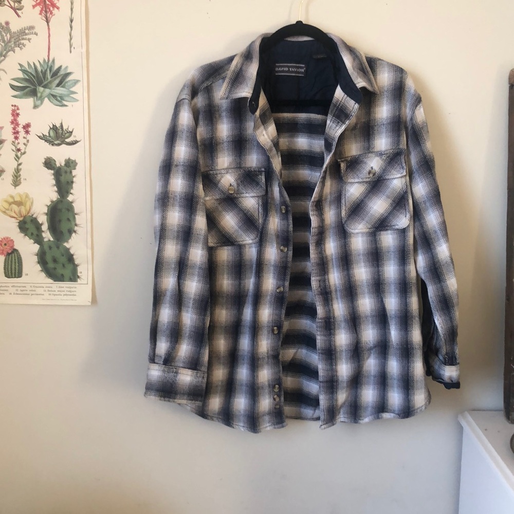 Thick Grey and Tan Flannel